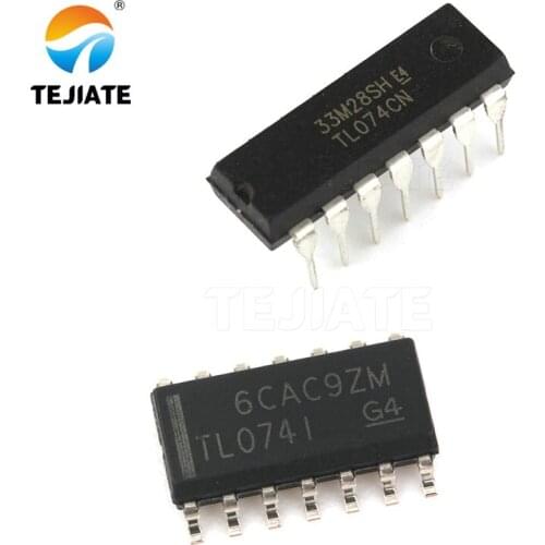 10pcs/lot TL074IDR TL0741 SOP-14 TL074CN DIP-14 FET Input Op Amp