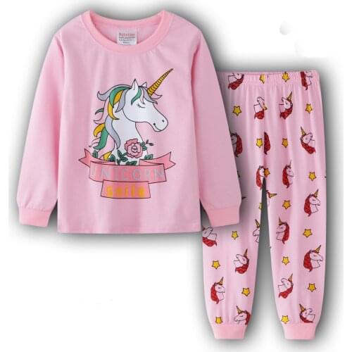 2021 Children Sleepwear Baby Nightwear Pyjamas Kids Homewear Full Sleeve Cotton Baby Pajamas Sets Kids Clothes Girls 2 to 7Years