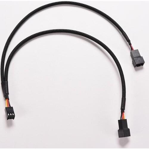 3Pin Female Y-Splitter to Dual 2 Pin Male Mainboard Power Cable Adapter PC Computer Case Fan Connect Wire Splitter Convert