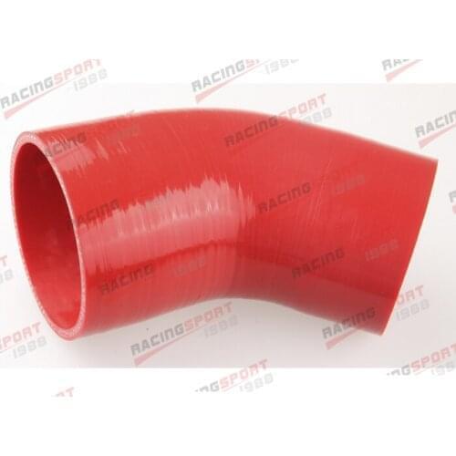 3 Ply 4" To 3.5'' 45 Degree Silicone Hose Coupler Pipe Black/Blue/Red
