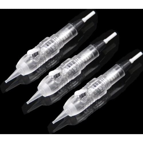 50pcs 1rl semi permanent makeup cartridge tattoo eyebrow/lip needles for charmant or liberty tattoo machine 8mm size