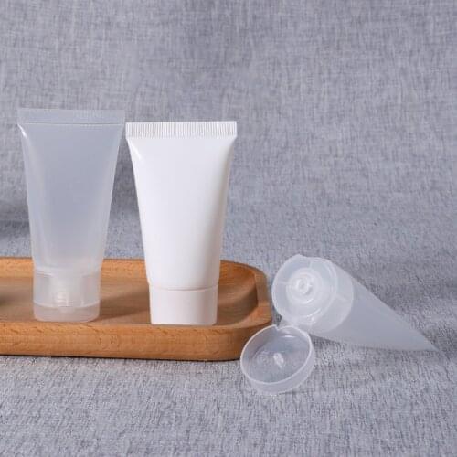 Empty 30ML Travel Cosmetic Soft Tubes with Flip Cap Refillable Squeezable Tube for Lotion Shampoo Moisturizers 50PCS