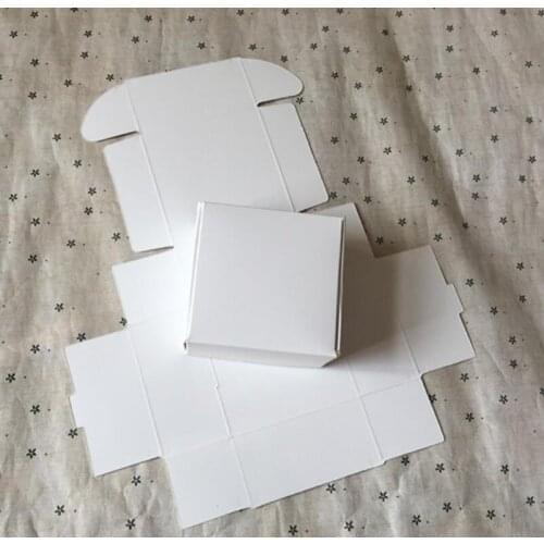 50pcs Natural white Kraft Paper Packaging Box Cajas de Carton Box Soap Packaging Box Wedding Favors Candy Gift Box