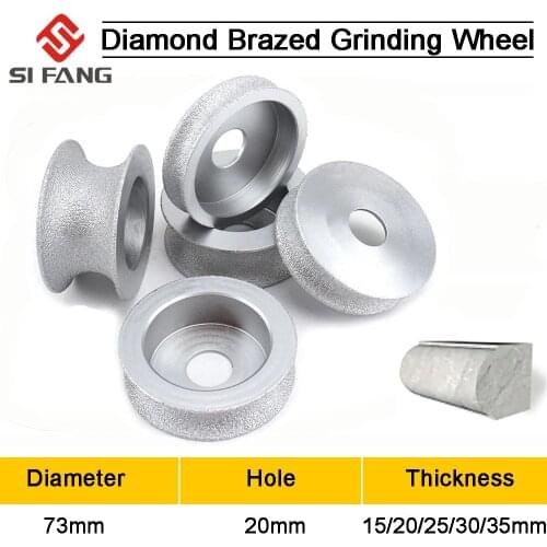 75mm Brazed Diamond Grinding Wheel Edge Diamond Disc Used Dry or Wet For Marble Granit Vacuum Brazed Diamond Tools