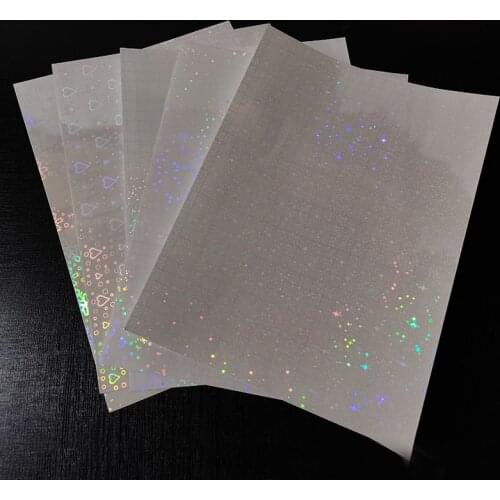 A4 Anti-scratch Laser Holographic Foil Adhesive Tape Back self-adhesive film waterproof photo handmade diy material photo paper