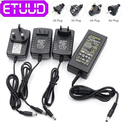 Power Supply Charger Adapter DC 5V 1A 2A 3A 5A 6A 8A Adaptor DC 5 V Volt DC Swiching EU US UK 220V To 12V Led Strip lamp