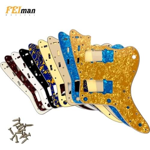 Pleroo Guitar accessories pickguards with 13 screws suit for fender Japan MIJ Jazzmaster guitar Scratch Plate Various Colors