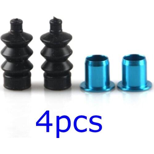 4PCS RC Boat Aluminium fittings and Rubber Bellows Radio Box Seals Ideal For Servo Push Rod Seal To Rudder