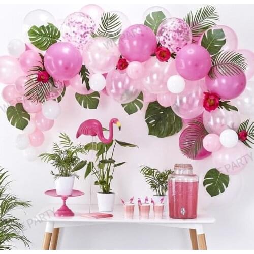 Pink Princess Flamingo Balloons Garland Arch Kit Balloon Backdrop Baby Shower Wedding Birthday Party Decor Globos