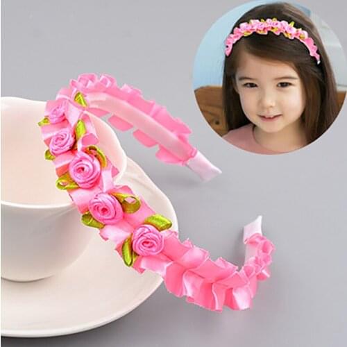 Girls Kids Headdress Cute Sweet Princess Hairband Hair Band Accessories New Childrens Flower Wreath Headbands Hair Jewelry