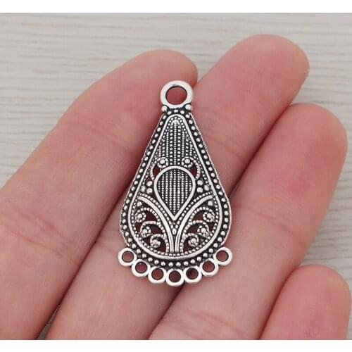 20 x Chandelier Boho Multi Strand Connectors Charms Pendants For Earrings Jewelry Making Findings 40x20mm