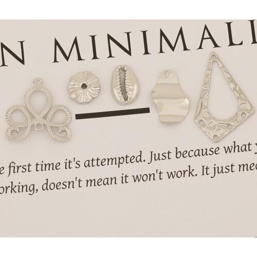 HAOSAW Choose 6Pcs/Lot Zinc Alloy Charms/Crown/Wave Charm/Rhodium Colors/Jewelry Accessories/Earring Findings