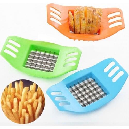 French Fry Potato Chip Cutter Stainless Steel Vegetable Fruit Chopper Chips Easy Cut Kitchen Tools Gadgets Accessories