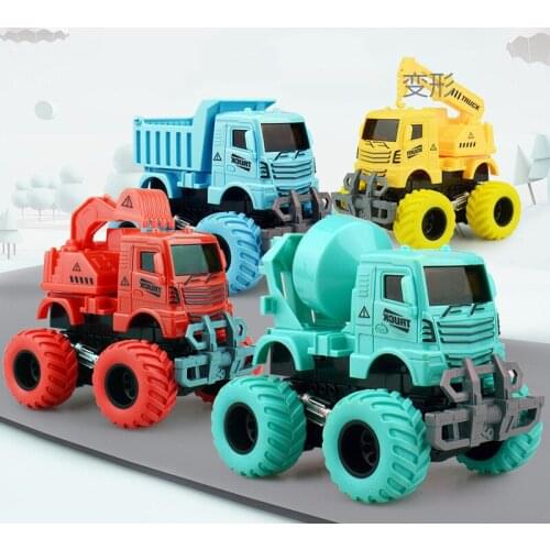 Baby Classic Simulation Engineering Car Toy Excavator Model Tractor Toy Dump Truck Diecast Model Car Toy Mini Gift for Boy