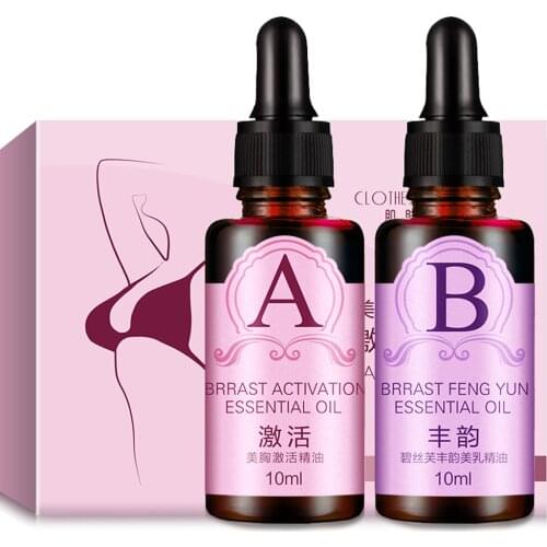 2Pcs A+B 20ml Grow Up Busty Powerful Breast Enlargement Oil Plant Breast Plump C Breast Body Product