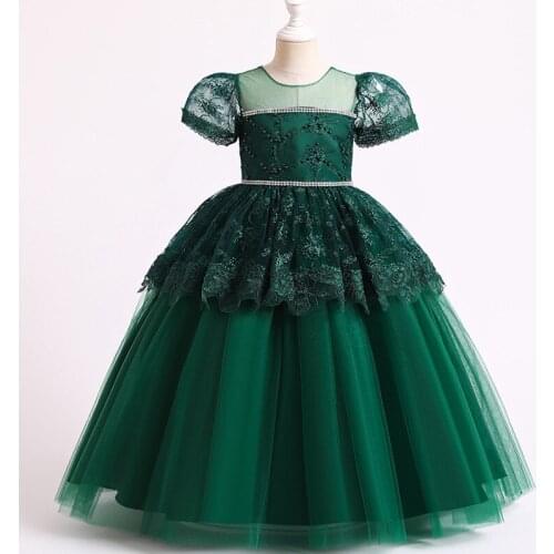 Lace Kids Dress for Girls Wedding Girl Dress Princess Party Pageant Formal Gown For Teen Children Dress New Year dress