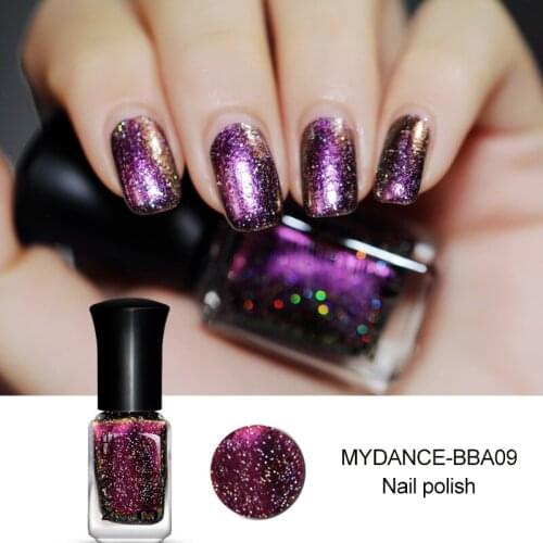 Hot sale Holographic Nail Polish Mirror Effect Chameleon Varnish Nail Gel Polish Glitter Lacquer
