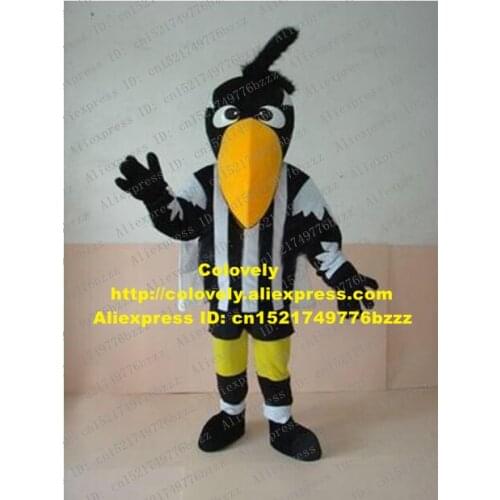 Fancy Black Woodpecker Bird Mascot Costume Mascotte Picus Hornbill Toco Toucan Barbet With Large Yellow Mouth No.1159 Free Ship