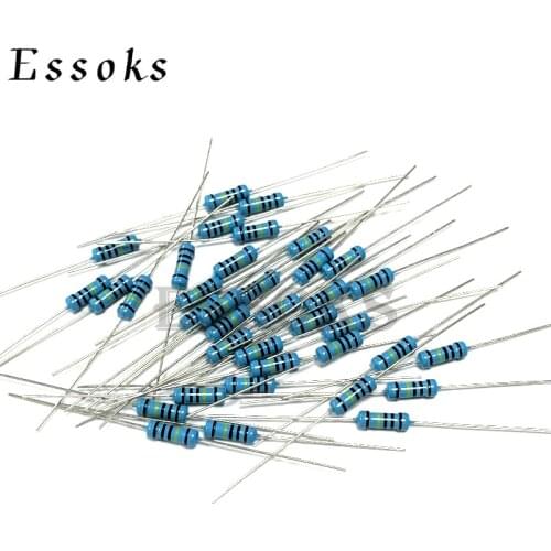 50pcs 1/2W Metal film resistor 1R~2.2M 100R 220R 330R 1K 1.5K 2.2K 3.3K 4.7K 10K 22K 47K 100K 10 100 220 330 1K5 2K2 3K3 4K7 ohm