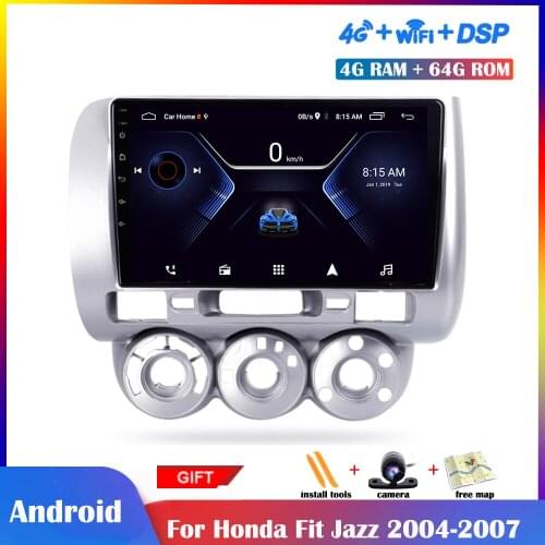 9 inch Android Multimedia Player For Honda Fit Jazz 2004-2007 Car Radio Stereo GPS Navigation DSP IPS Touch Screen Wifi