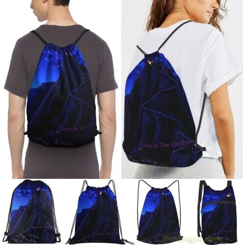 Men Outdoor Travel Drawstring Backpack Bags Monkey Island Deep In The Caribbean Women Sports Travel Bag Fitness Swimming Bag