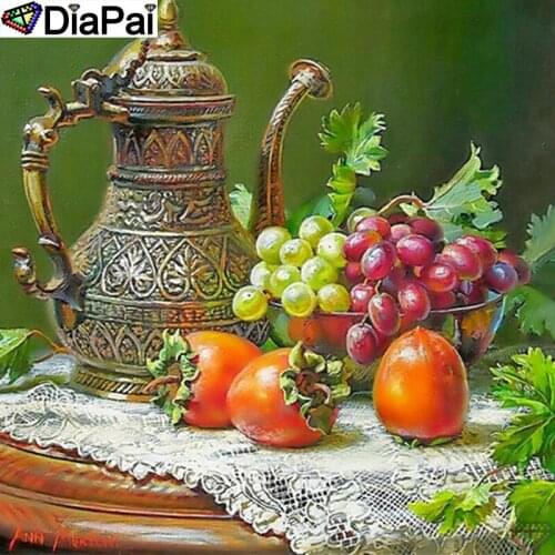 DIAPAI 5D Diamond Embroidery Needlework Kit "fruit flagon scenery" Diy Diamond Painting Cross Stitch Home Decoration Gift A27548