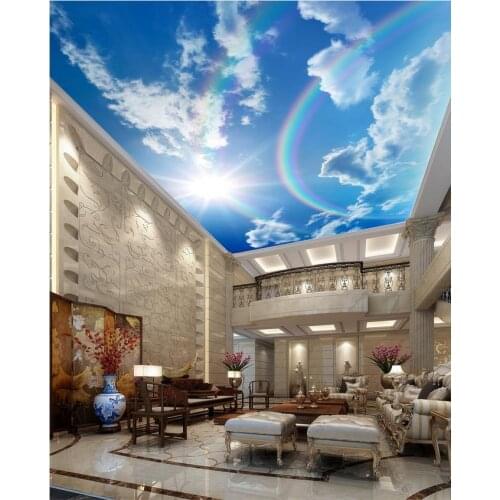 Wallpaper mural photo wallpaper ceilings Rainbow sky ceiling papel parede mural wallpaper 3d mural paintings