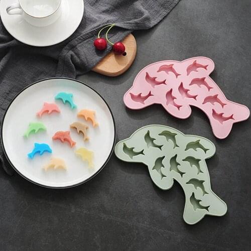 New Cut Dolphin Shape Silicone Mold Fondant Cake Mold DIY Chocolate Biscuit Mold Cake Decorating Tools Ice Candy Mold