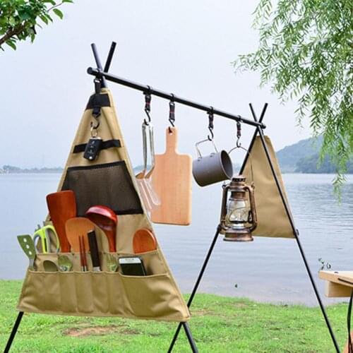 Outdoor Camping Mat Picnic Mat Oxford Cloth Tableware Storage Bag Portable Hanging Style Barbecue Cookware Set Cooker Organizer