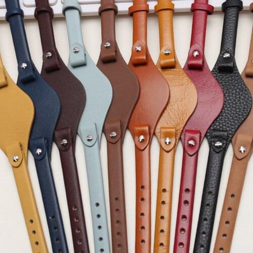 Genuine leather watchband 8mm Small size watch belt for fossil ES4119 ES4176 ES3262 3077 watch straps wristwatches band with mat