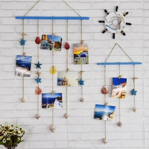 Handmade Bohemian Style Shell Decoration Photo Tapestry Decoration photocard holder Scrapbook Album Clip Photo Background Wall