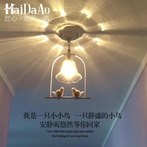 Modern Personality Art Corridor Balcony Corridor Lamp Porch Lamp Bar Bird Pendant Light lustre pendente