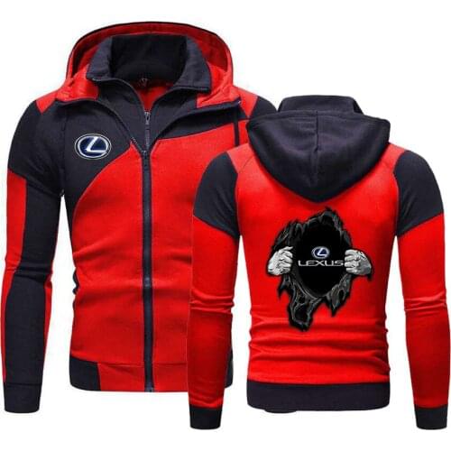 Lexus Logo Sport Jackets 2021 Cotton Comfortable Zipper Sweatshirts Hoody Fleece Hoodies Harajuku Patchwork Male Coats