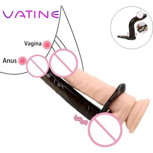 VATINE Strapon Double Penetration G Spot Vibrator Erotic Toys Sex Toys For Men Women Dildo Vibrator Anal Plug Anal Butt Plug