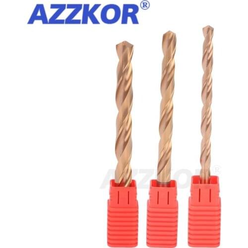 Carbide Alloy 3D Drill Tungsten Steel Super Hard Stainless Twist Bit Straight Handle Solid Interval Bronze For CNC Metal 100mm