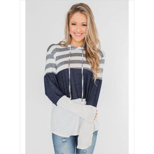 Spring Casual Korea Fashion Stripe Hoodie Long Sleeve Vintage Pullovers Loose Harajuku Striped Sweatshirt