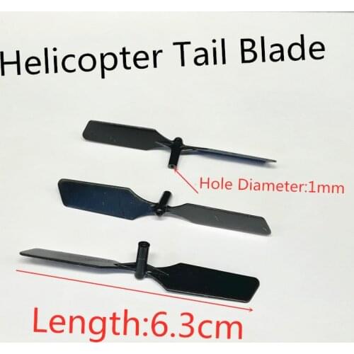 3pcs 6.3CM 63mm Tail Blade Props Propellers Rotor R/C Spare Parts Accessories For Helicopter Toys Model