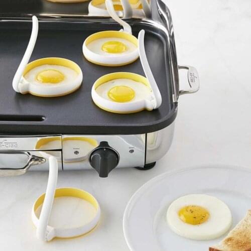 1PC Creative Silicone Omelette Egg Frying Machine Kitchen Tools Kitchen Utensils Fried Egg Ring Egg Mould 50gA