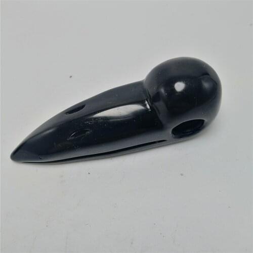 1 pc natural obsisian quartz crystal raw sone polished rare bird head long beak for collection gift of students