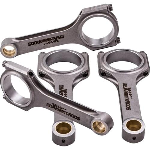 4 PCS Steel Connecting Rods For VW Passat Golf Gti 16V 20V Pin 19mm 144mm ARP2000 Bolts 800HP