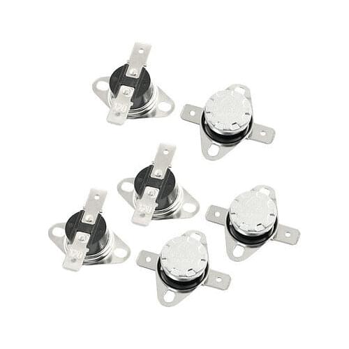 6Pcs Normally Closed 120C Thermostat Temperatur Controlled Switches