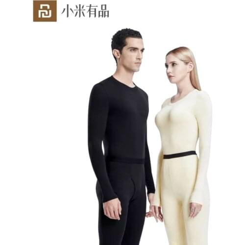 Youpin Aerogel Antistatic Warm Clothing Skin-Friendly Thicken Warm Cotton Couple Underwear Set Suit For Men And Women Winter