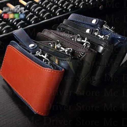 Car Key Case Applicable to For BMW Mercedes Audi Volkswagen Land Rover Cadillac Jaguar xf Keychain Car Key Bag Leather