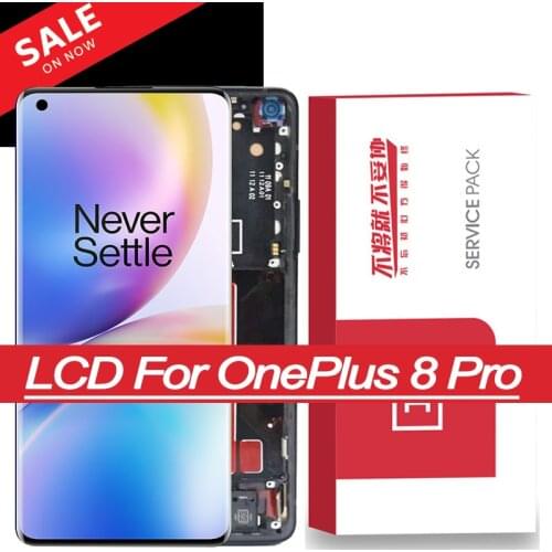 Original 6.78'' Super AMOLED for OnePlus 8 Pro LCD Display Screen Touch Panel Digitizer for 1+8 Pro LCD Repair Parts
