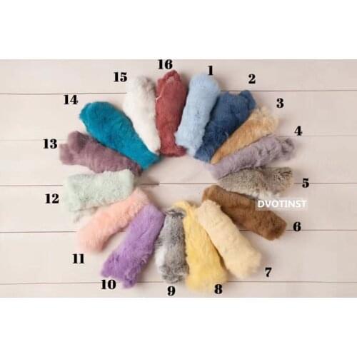 Dvotinst Baby Photography Props Plush Rabbit Hair Blanket Basket Filler Newborn Fotografia Accessory Studio Shooting Photo Props