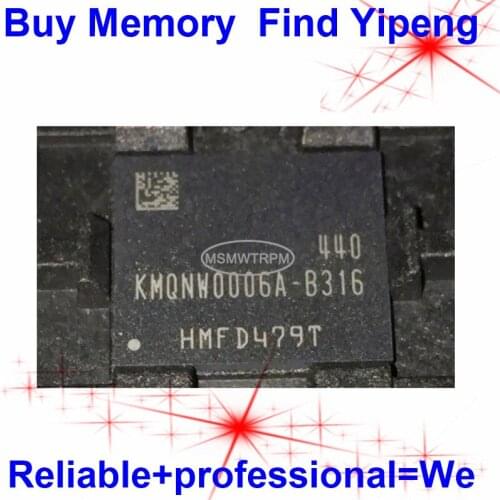 KMQNW0006A-B316 BGA221Ball EMCP 8+8 8GB Mobilephone Memory New original and Second-hand Soldered Balls Tested OK