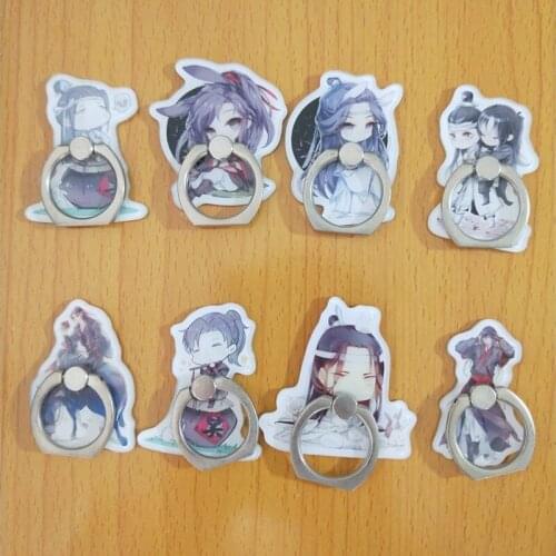 Grandmaster of Demonic Cultivation Figure 360 Degree Metal Finger Ring STENT Wei Wuxian Lan Wangji Phone Stand Holder Cos New