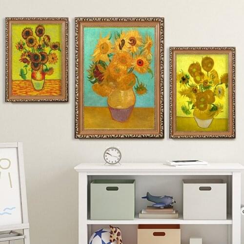 Vincent Van Gogh Flower Oil Painting Collection Art Home Decorative Canvas Print Poster Wall Picture Living Room Free Shipping