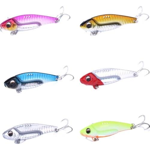 3D Eyes Metal Vib Lures Hooks Simulation Fish Hard Bait Deep Sea Bass Fishing Tackle Aritificial Lures