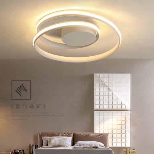 Minimalism modern LED ceiling lights black/white aluminum ceiling lamp living room bedroom lamparas de techo colgante modern